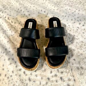 Steve Madden Black Women's Wedge Sandals